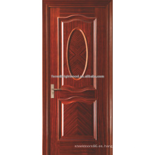 Interior de chapa de madera de roble rojo lujo obturador MDF puertas de balanceo